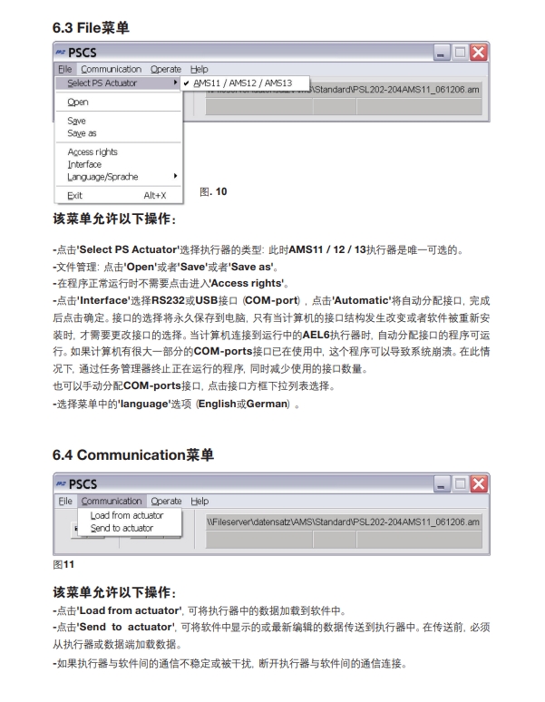 AEL6電動執(zhí)行器菜單介紹