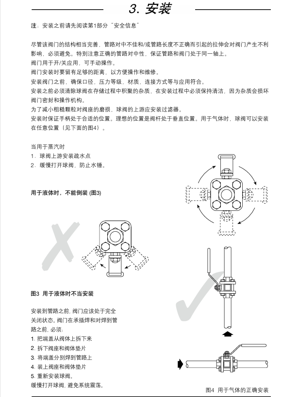 斯派莎克M10Si ISO球閥，M10Si ISO自動控制球閥和M10Vi ISO球閥安裝方法